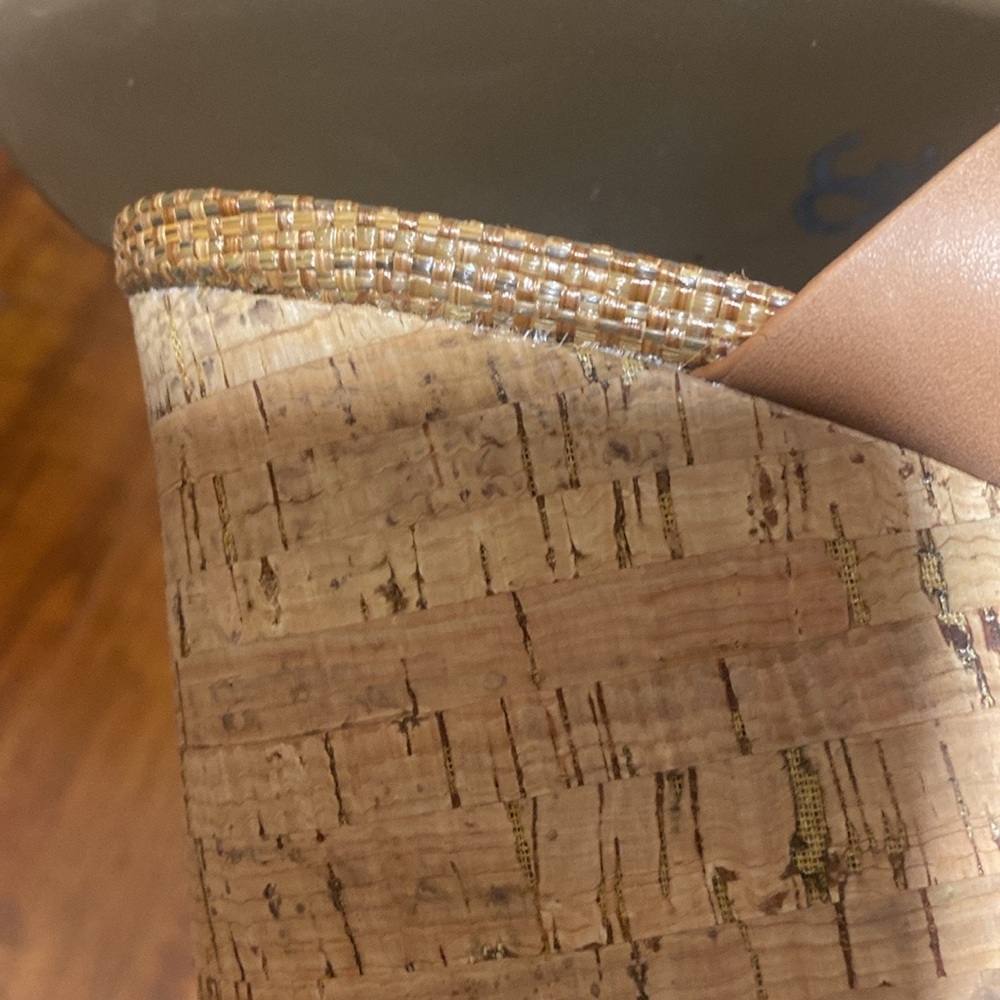 NWOT SAM EDELMAN YARDLIE TAN CORK THONG SANDALS - Picture 14 of 15